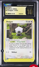 CGC 10 Pristine 2003 Pokémon EX Dragon Shelgon Uncommon 41/97 English picture