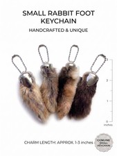 GENUINE Real Lucky Rabbit Foot Keychain Charm: Small |USA Farmer Raised & Made picture