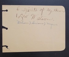 RARE 1930s JAZZ Spirits of Rhythm Autograph Page: Leo Watson, Wilson 