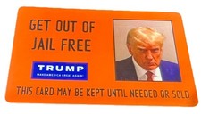 Donald Trump GET OUT OF JAIL FREE ID Card Plastic ID Fulton Mugshot Surrender picture