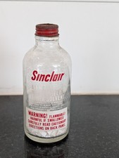 Vintage Sinclair Windshield Washer Solvent Glass Bottle Sinclair Refining Co NY picture