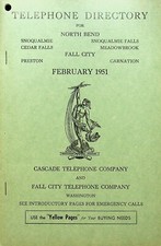 1951 North Bend, Washington Telephone Directory/Yellow Page -A4 picture