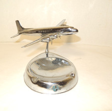 Pastushin Chrome Ashtray Douglas DC-6 Aircraft Airplane 7 X 5 In. [Some Wear] picture