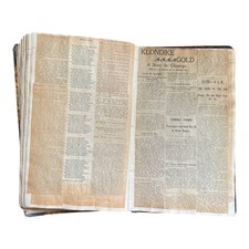 Antique Spokane WA Newspaper Clipping Scrapbook 1890s Klondike Local History picture