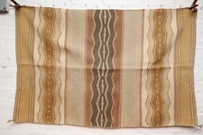 ATQ LARGE Navajo Rug Native American Indian Weaving 50x32 Wide Ruins Striped Vtg picture