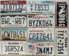 BULK LOT of 10, US mixed states License Plates NICE QUALITY. FAST SHIPPING picture