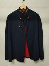 Vintage WW2 Snowhite Garment Mfg Navy Blue/Red Wool Nurse Cape Uniform picture