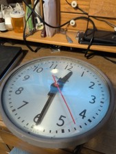 vintage simplex wall clock. Needs  Rewired .Cord Is Junk picture