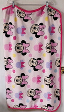 Disney Minnie Mouse Pink & White Polka Dot Baby Blanket/Throw OEKO-TEX 100 picture