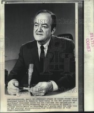 1969 Press Photo Hubert Humphrey appears on NBC's 