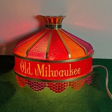 1973 Old Milwaukee Beer Light Up Wall Sconce Sign Lamp picture