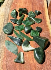 BC Canada Nephrite Jade Chips And Smalls Tumble Polished 241 Grams picture