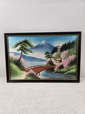 Vintage Japanese Silk Embroidery Framed picture
