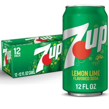 7UP Lemon Lime Soda, 12 fl oz cans, 12 pack 12 Fl Oz (Pack of 12) picture