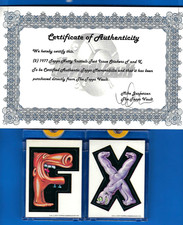 TOPPS VAULT 1977 NUTTY INITIALS TEST ISSUE F & X BLANK BACKS W/COA picture