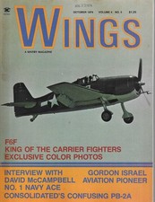 Wings Magazine 1974 V4 N5 Grumman F6F Hellcat Gordon Israel Consolidated PB-2A picture