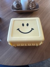 Vintage 90's Yellow Smiley Face Lunch Box  No Thermos picture