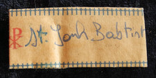 ANTIQUE ST JOHN BAPTIST POCKET SHRINE RELIC ENVELOPE WITH ORIGINAL WAX SEAL (Z8 picture
