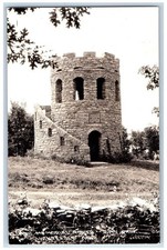 Winterset Iowa IA Postcard RPPC Photo Memorial Tower City Park c1940's Vintage picture