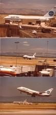 Vintage Photo LOT 1979 Boeing 747SP Pan Am Aircraft American Air PSA Airport picture