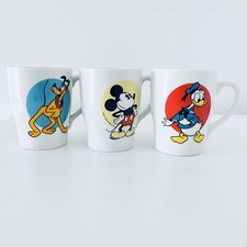 VTG Walt Disney Mugs - Set of 3 - Mickey Mouse, Donald Duck, Pluto Made In Japan picture