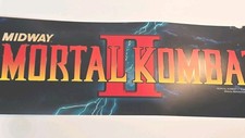 VINTAGE Mortal Kombat II Arcade Marquee Sign picture