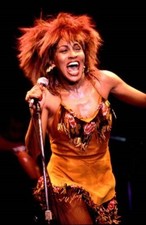 Tina Turner singing in concert holding microphone in full action 24x36 poster picture