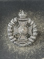The Rifle Brigade Officers Silver British Army Cap Badge. picture