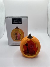 2025 Hallmark Happy Halloween Devil Pumpkin Ornament 13th In Series picture