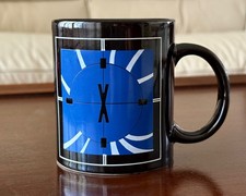 Vtg 1995 The X-Files Collectible Coffee Mug Black & Blue White Text Trust No One picture