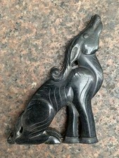 Excellent Rare Chinese Old Hetian Black Jade Hand Carved *Animal* Military Tally picture