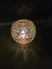 Vintage Block Optic Clear Glass Fairy Lamp picture
