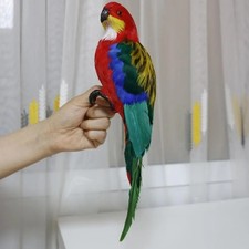 Artificial Parrot Figurines Feather Parrot Macaw Large Simulation Parrot Statue picture