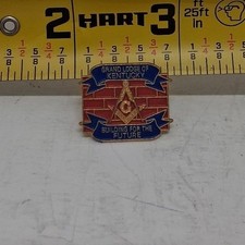 Grand Lodge of Kentucky Freemason Pin Building For The Future Masonic Gold Tone picture