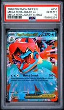 2026 Pokémon MEP Black Star Promo - Mega Feraligatr ex #36 Holo PSA 10 picture