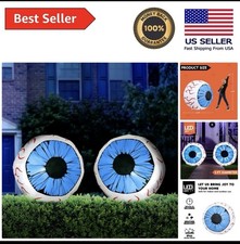 JoieDomi Holiday Inflatable Large 3Ft LED Halloween Eyeball BLUE NEW picture