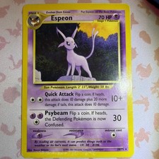 Pokémon TCG Espeon Neo Discovery 20 Regular Unlimited Rare MP- picture