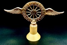 VINTAGE 1920s–1930s ORANGE COUNTY AUTO CLUB WINGED WHEEL HOOD ORNAMENT / RADIATO picture