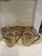 vintage mid-century Hollywood Regency glass cups picture