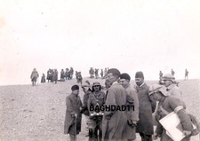 Iraq. Reprinted photo of King Faisal I in an official meeting, 1920s picture
