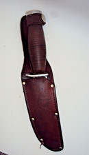 Vintage Sears USA fix blade hunting Knife in sheath made by Schrade Walden picture