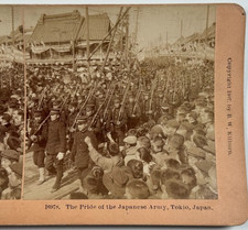 The Pride of Japanese Army, Tokyo, Japan, Stereoview 1907 Kilburn picture