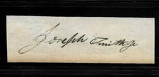 Joseph Smith Jr Mormon Autograph Reprint On Genuine Original Period 1830s Paper  picture
