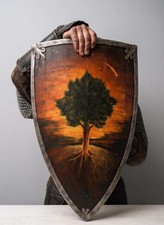 Medieval Ser Duncan The Tall Shield | Hedge Knight Tree & Star Prop 28x18 Inches picture