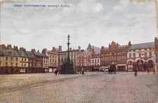 Northampton England Market Place Vintage 1919 Postcard picture