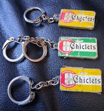 Lot of 3 Vintage CHICKLETS Chewing GUM KEYCHAINS - 1.5