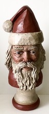Vintage 1992 Christopher La Montagne Hand Carved Painted LG Folk Art Santa Claus picture