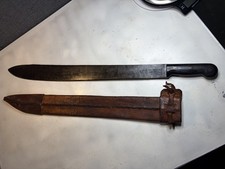 Vintage Collins & Co. Legitimus No. 1055 Machete with Original Leather Scabbard picture