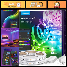 Govee 32.8ft RGBIC LED Strip Lights, Smart App Control Light for Bedroom picture