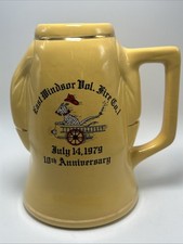 Vintage Collectable Fire Mug East Windsor Vol Fire Co Dedication 1979 picture